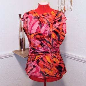 Worthington Women's Sleeveless Geometric Large